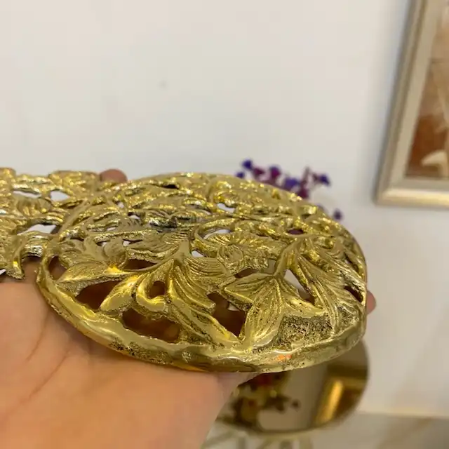 دکوری برنجی مدل دیوارکوب گرد829-360g