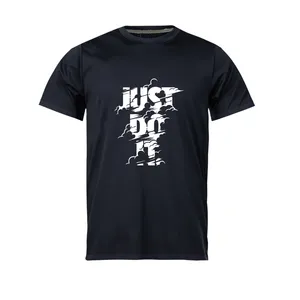 تی شرت آستین کوتاه مردانه مدل just do it_N1_0230 رنگ مشکی