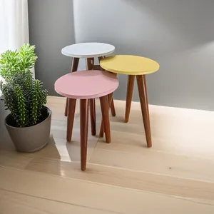 میز عسلی مدل لاین 323 کد 88 مجموعه سه عددی