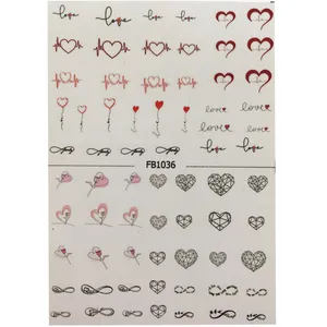 برچسب لنز ناخن مدل قلب کد 1036