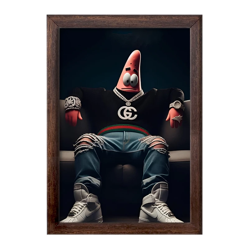 تابلو خندالو طرح پاتریک باب اسفنجی کد F4396