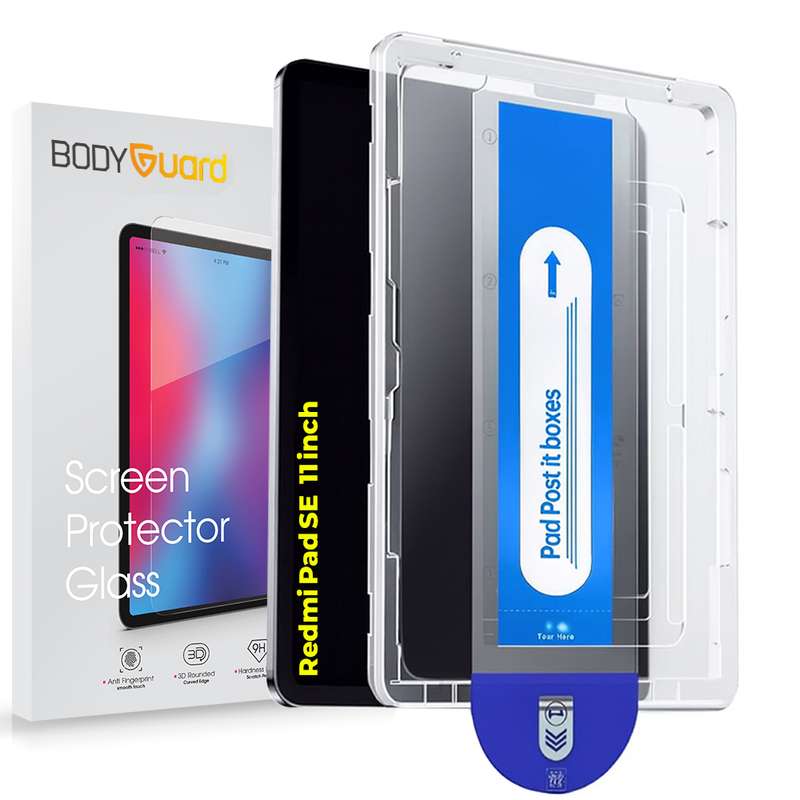 محافظ صفحه نمایش شیشه ای بادیگارد مدل TabG Frame مناسب برای تبلت شیائومی Redmi Pad SE 11 inch محافظ صفحه نمایش شیشه ای بادیگارد مدل TabG Frame مناسب برای تبلت شیائومی Redmi Pad SE 11 inch