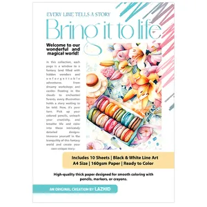 کاغذ چاپی A4 لاژید مدل رنگ آمیزی بزرگسالان بسته 10 عددی