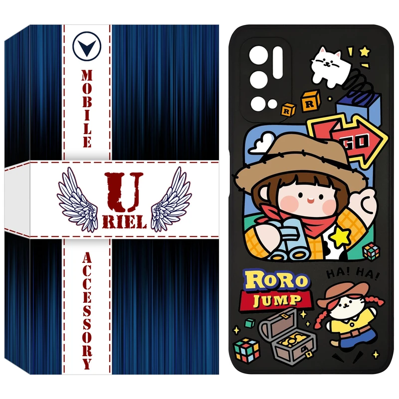 کاور یوریل مدل KSH کد 29 طرح دختر خوشحال مناسب برای گوشی موبایل شیائومی Redmi Note 10 5G