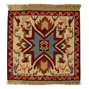 گلیم دستبافت نیم متری مدل ورنی کد 990892