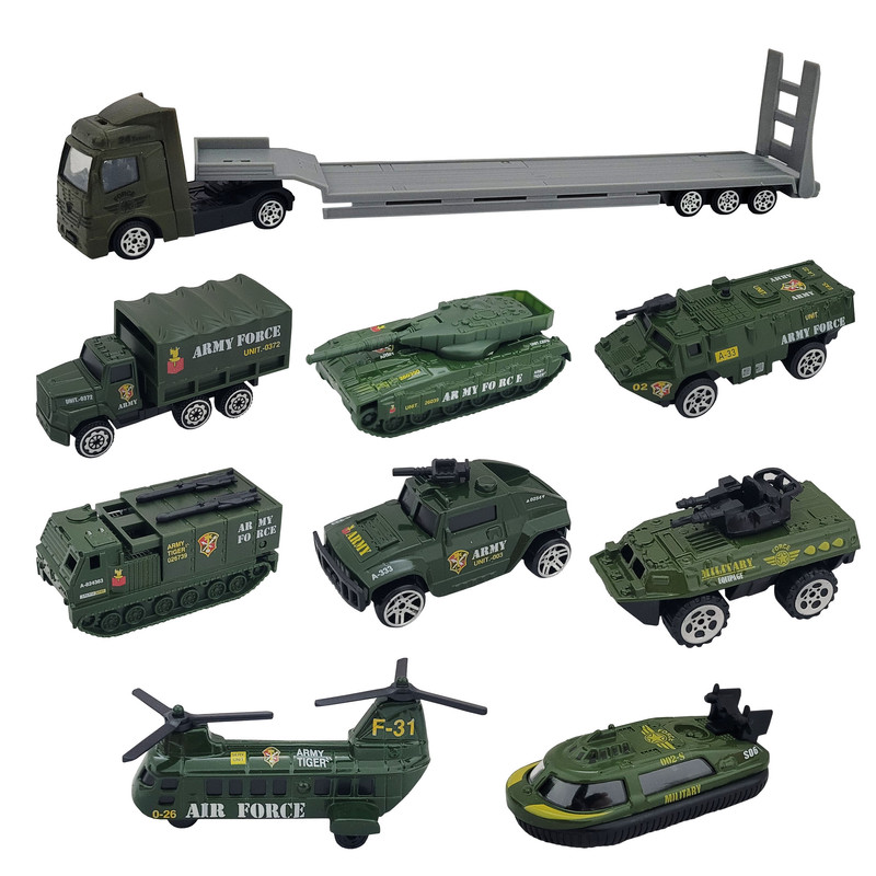 اسباب بازی جنگی طرح ماشین های نظامی مدل ارتشی کد 236 مجموعه 9 عددی