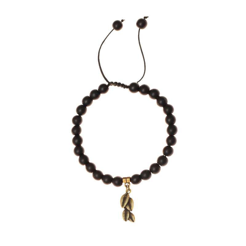 دستبند زنانه دلنار گالری مدل اونیکس برگ زیتون