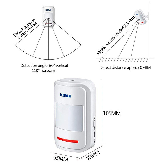 سنسور حرکتی دزدگیر اماکن کروی مدل KR-P819