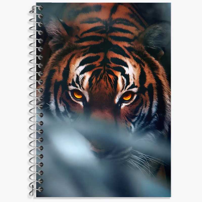 دفتر زبان 50 برگ خندالو مدل سه خط طرح ببر کد F5301