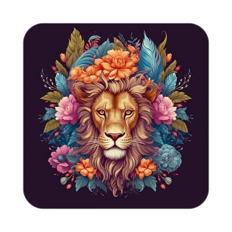 زیر لیوانی کاکتی طرح شیر مدل mp23796