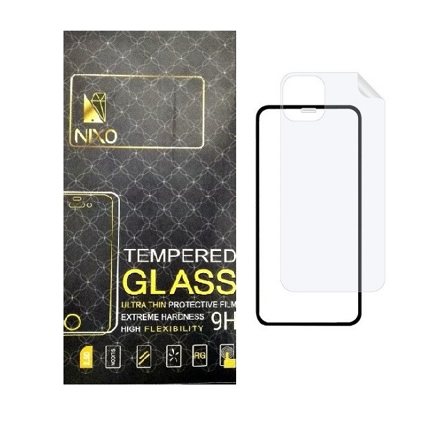 محافظ صفحه نمایش نیکسو مدل 2FN مناسب برای گوشی موبایل اپل iPhone 12 به همراه محافظ پشت گوشی