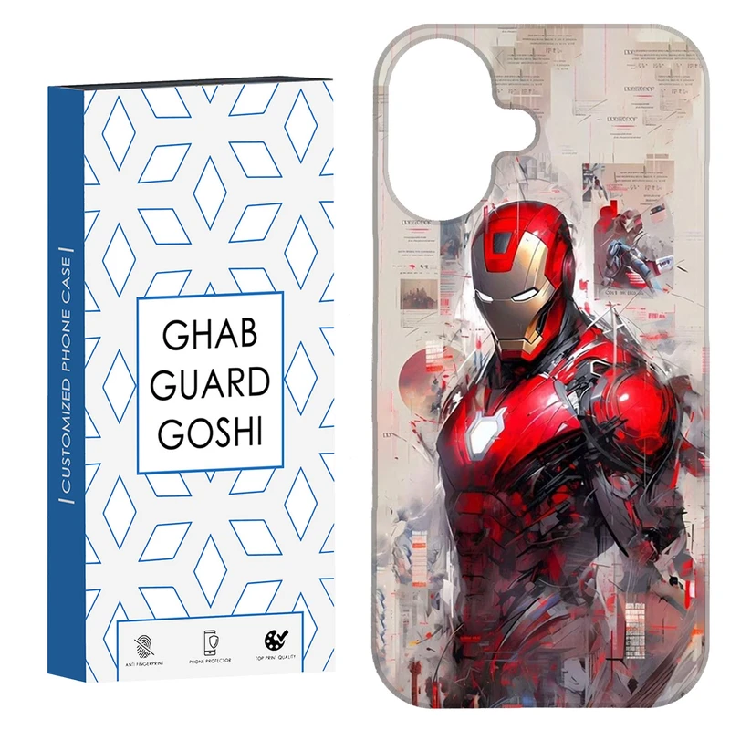 کاور قاب گارد گوشی طرح مرد آهنی کد Dimo-370 مناسب برای گوشی موبایل اپل Iphone 16