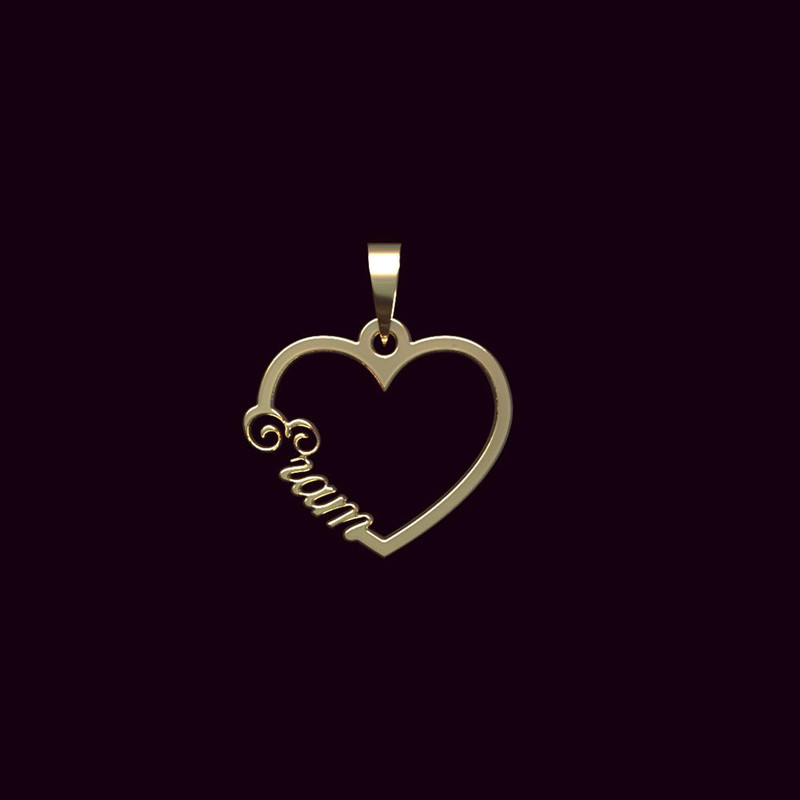 آویز گردنبند طلا 18 عیار زنانه مدوپد مدل اسم ارم eram کد PB1-10303