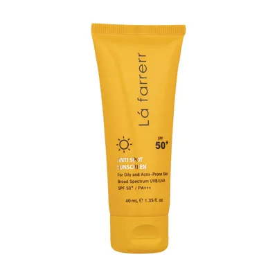 کرم ضدآفتاب و ضدلک بی‌رنگ لافارر مدل SPF50، مناسب پوست‌های چرب، حجم 40 میلی‌لیتر