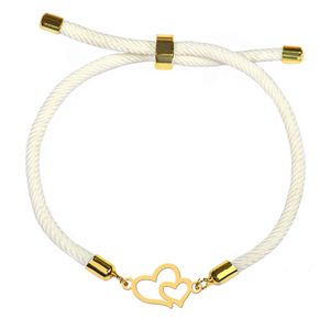 دستبند بند و طلا 18 عیار زنانه فرشته مدل دوقلب WBL-0000011