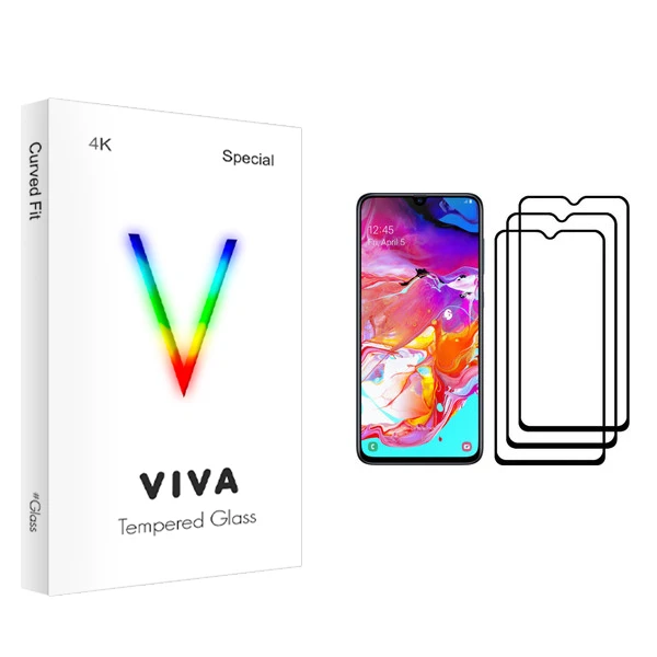 محافظ صفحه نمایش ویوا مدل 4K مناسب برای گوشی موبایل سامسونگ Galaxy A70 بسته سه عددی