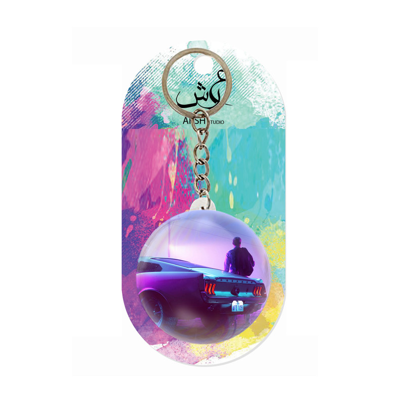 جاکلیدی عرش مدل ماشین کلاسیک شبرنگ نئونی کد Asj2456