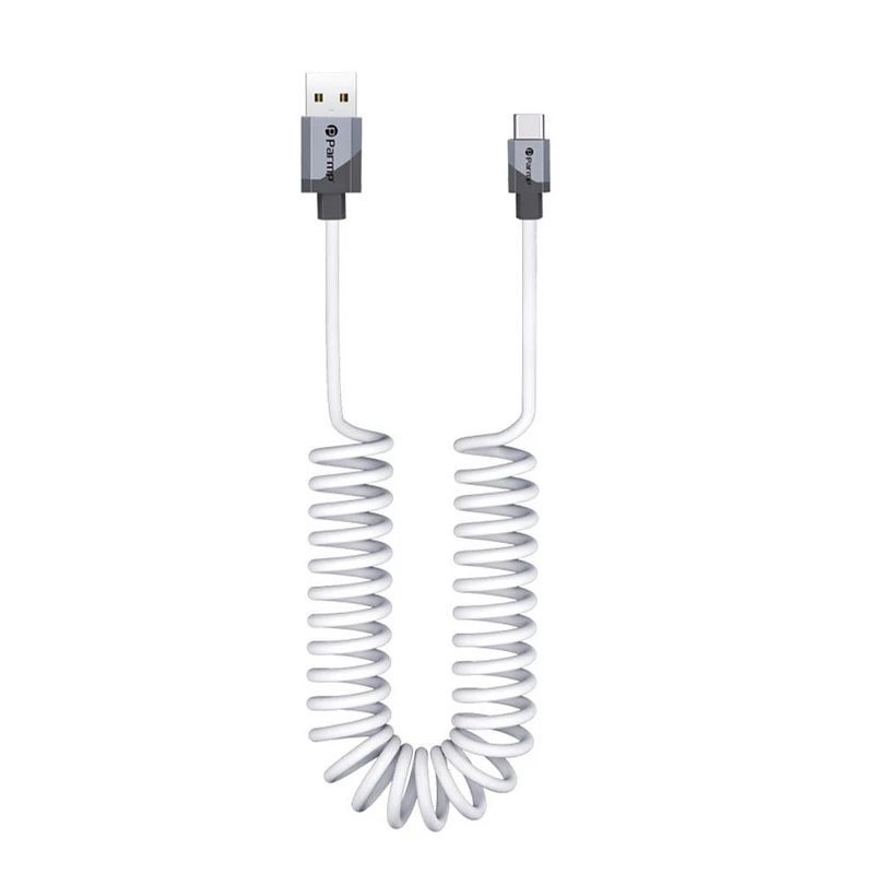 کابل تبدیل USB به USB-C پارمپ مدل SPRING 27AC1.8M طول 1.8 متر 