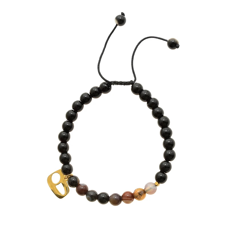 دستبند زنانه دلنار گالری مدل سنگ عقیق و هـ