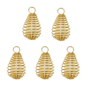 آویز گردنبند دخترانه مدل مروارید فنری کد 226 بسته 5 عددی