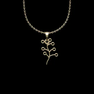 گردنبند طلا 18 عیار زنانه مدوپد مدل برگ کد L2-1-1230