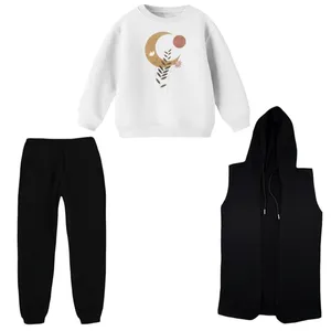 ست 3 تکه لباس راحتی بچگانه مدل ماه مینیمال  