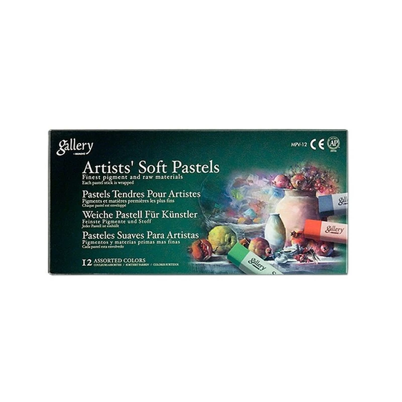 پاستل گچی 12 رنگ گالری مدل mungyo softpastel