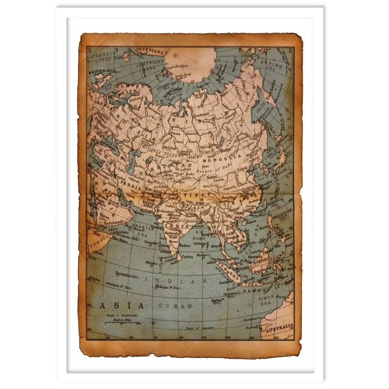 تابلو نوری بکلیت طرح نقشه قاره آسیا مدل W-S1374