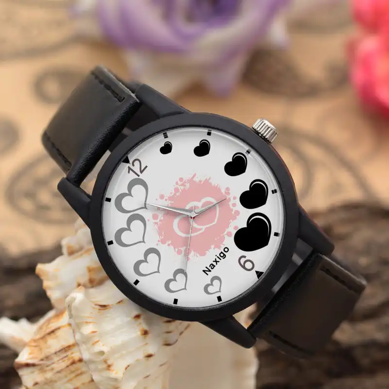 ساعت مچی عقربه ای ناکسیگو مدل قلب کد LF11503