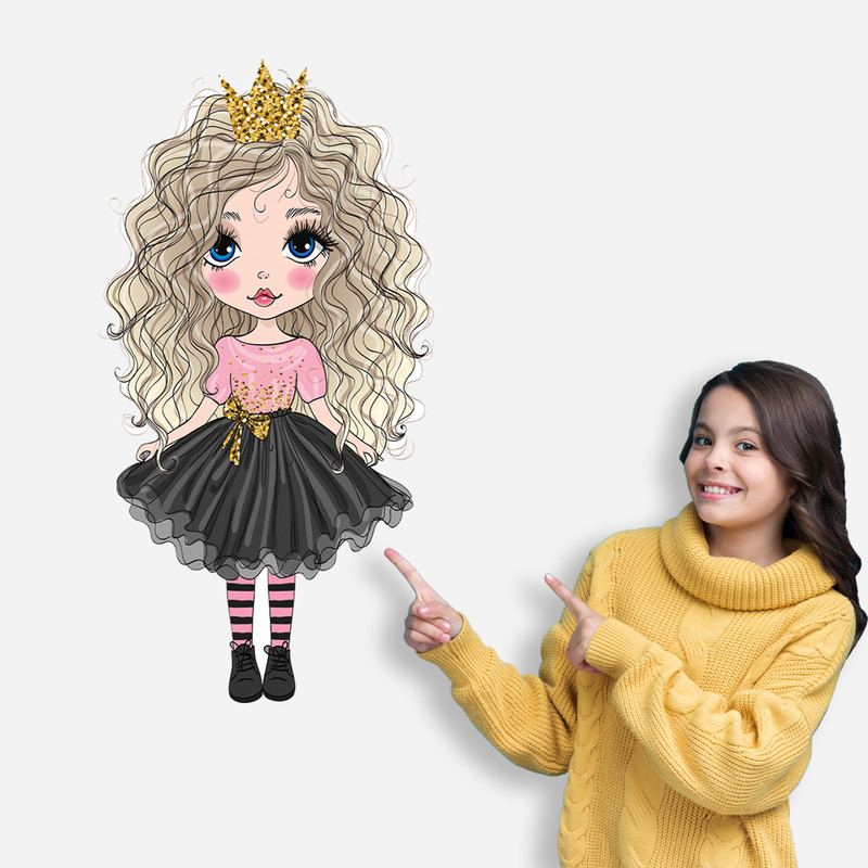 استیکر دیواری کودک مدل دختر