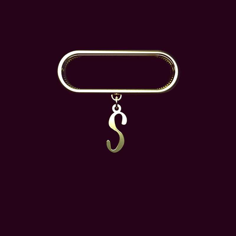 آویز ساعت طلا 18 عیار زنانه مدوپد مدل حرف S کد SL1-1479