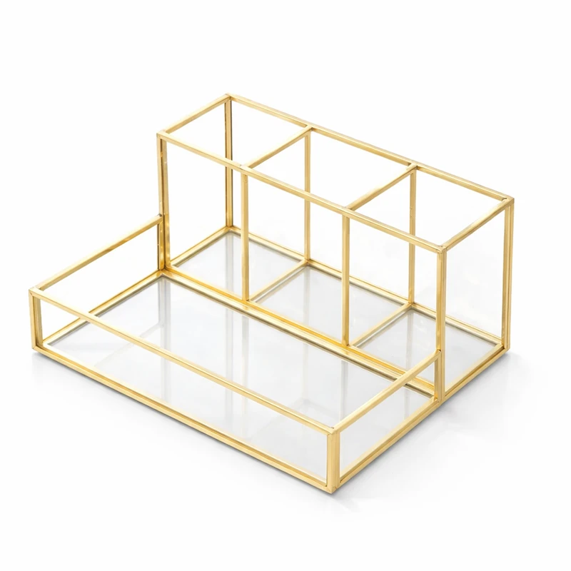 استند لوازم آرایشی مدل باکس شیشه ای