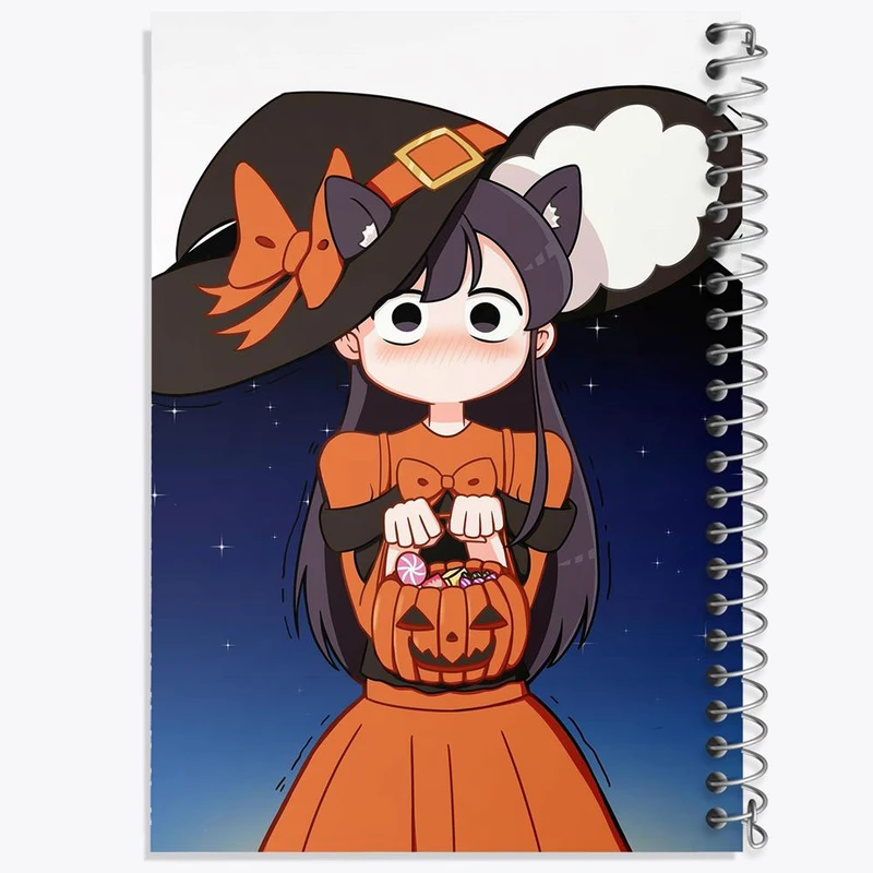 دفتر شطرنجی 50 برگ خندالو طرح انیمه کومی سان کد 16084