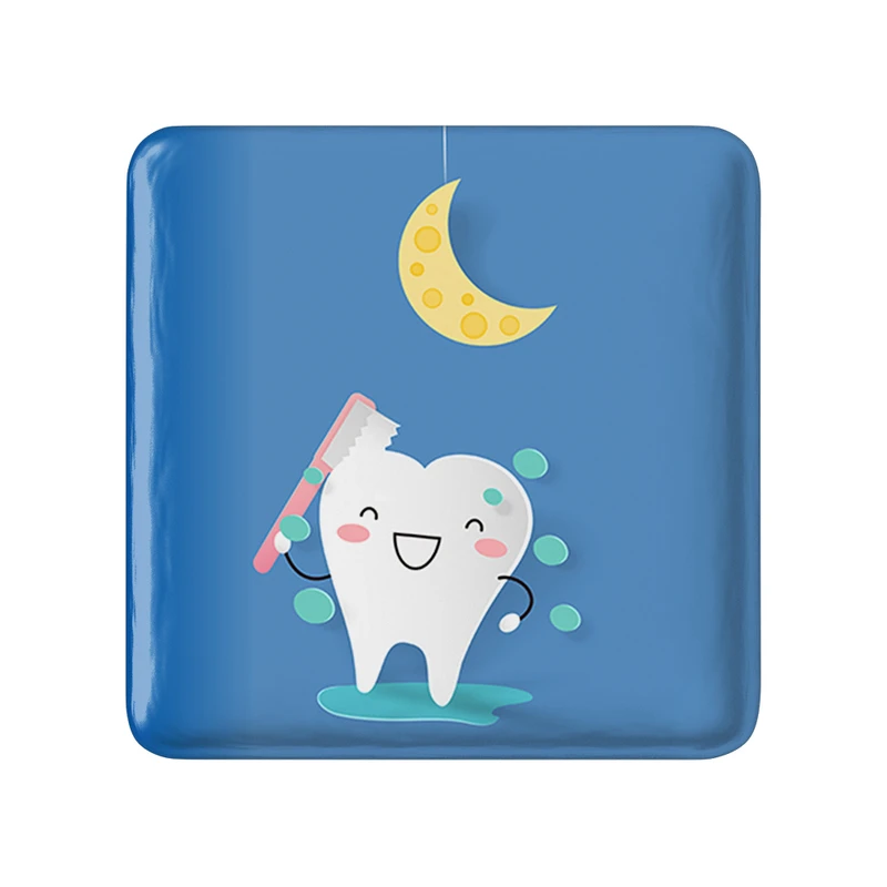 پیکسل خندالو طرح دندان و دندان پزشکی کودکانه مدل مربعی کد 36748