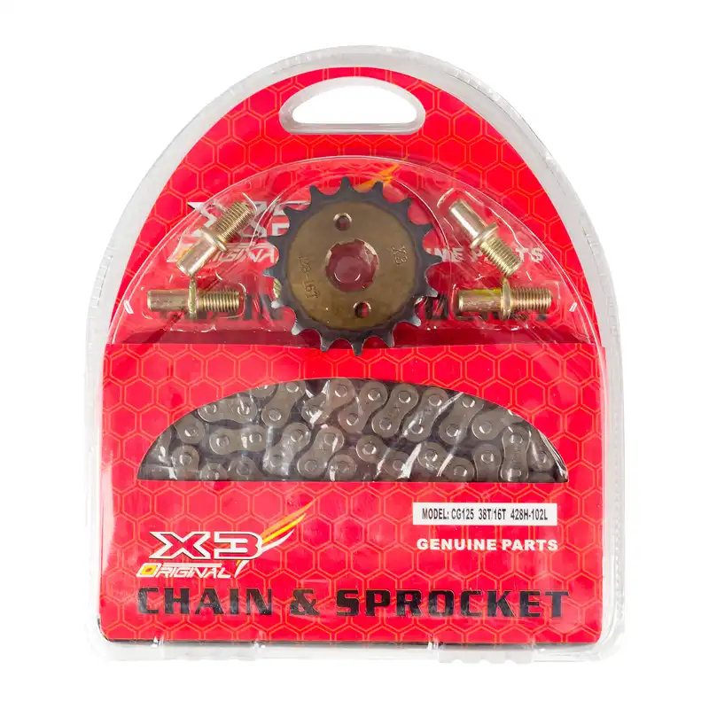 ست دنده زنجیر موتورسیکلت ایکس 3 مدل 001