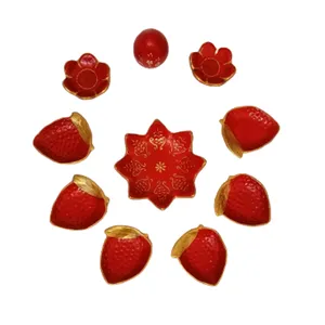 مجموعه هفت سین ده پارچه طرح توت فرنگی کد 43