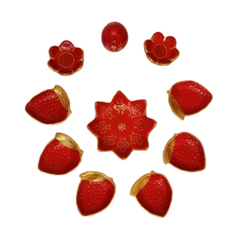 مجموعه هفت سین ده پارچه طرح توت فرنگی کد 43