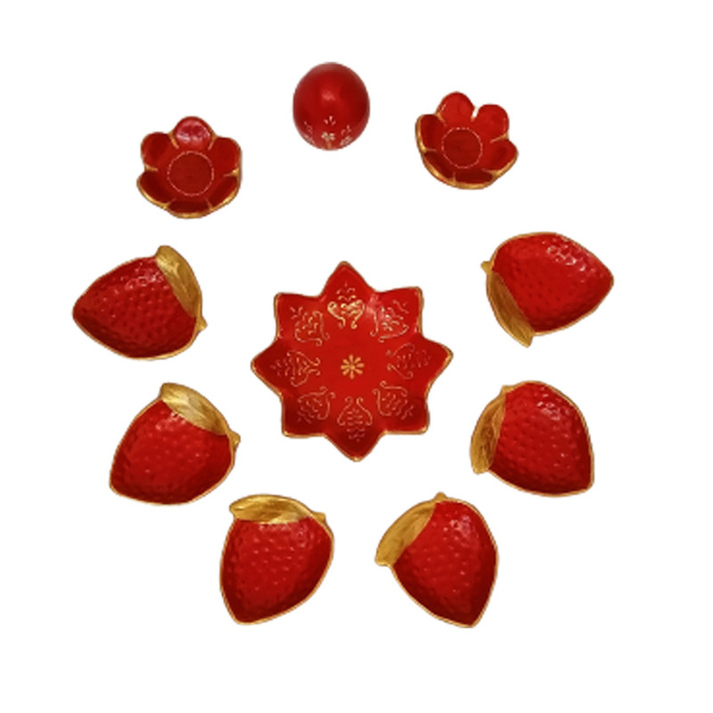 مجموعه هفت سین ده پارچه طرح توت فرنگی کد 43