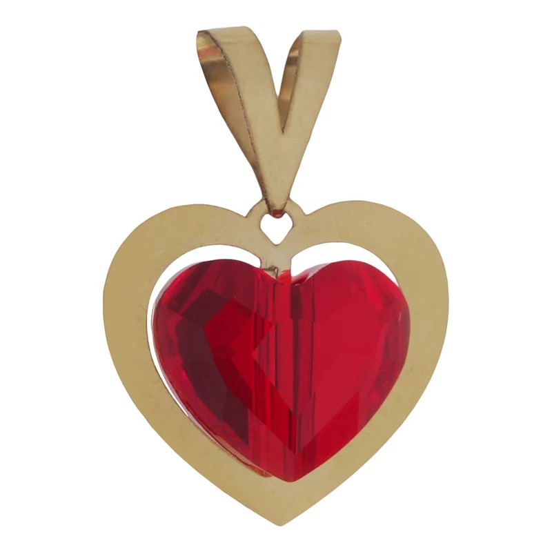 آویز گردنبند طلا 18 عیار زنانه طلای کامک طرح قلب