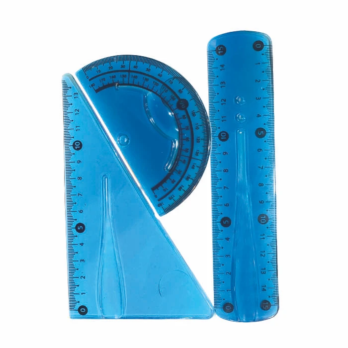 ست خط کش گونیا و نقاله مدل ژله ای