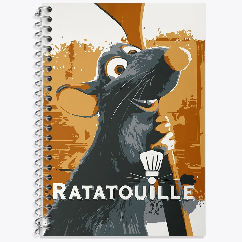 دفتر زبان 50 برگ خندالو مدل سه خط طرح موش سرآشپز کد F2250