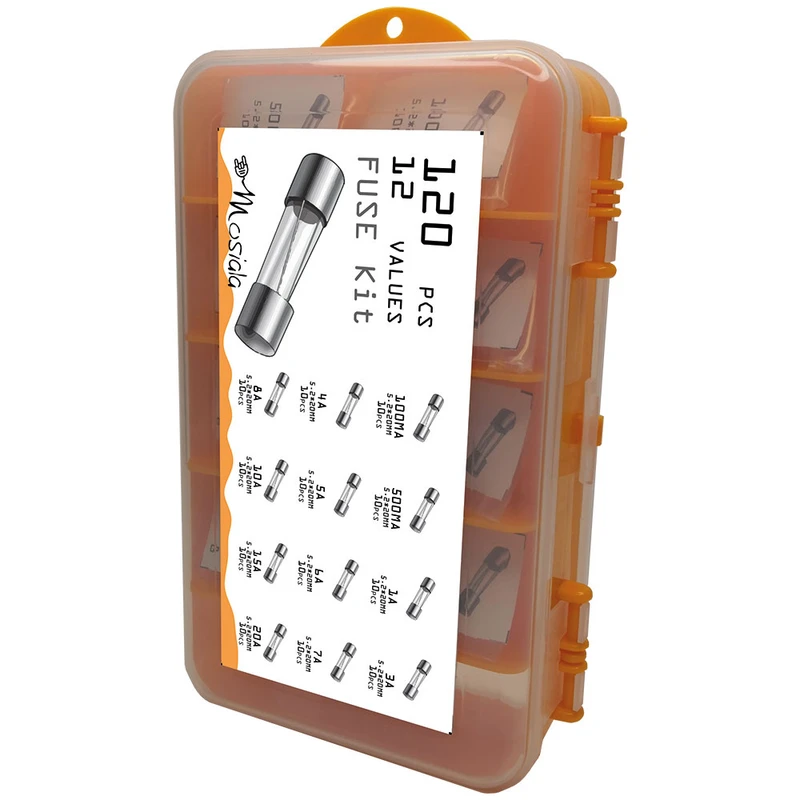 فیوز شیشه ای مصیعلا کد MOS02 بسته 120 عددی