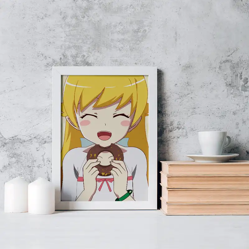 تابلو خندالو مدل شینوبو اوشینو انیمه مونوگاتاری کد 16211