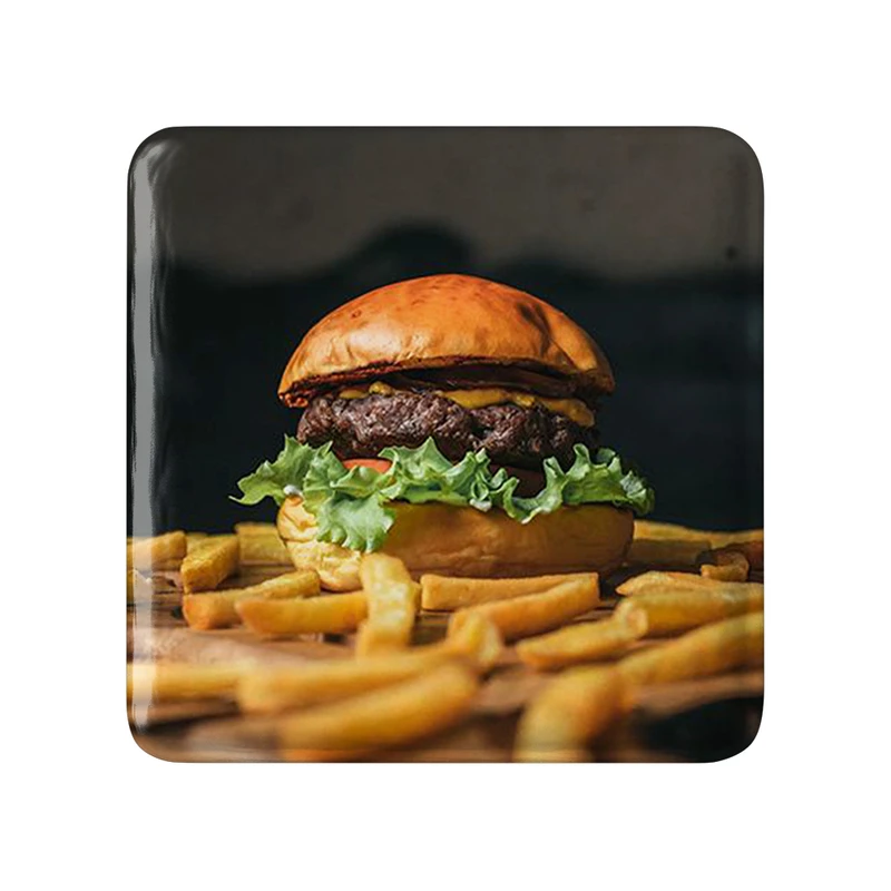 مگنت خندالو طرح فست فود مدل مربعی کد 31051