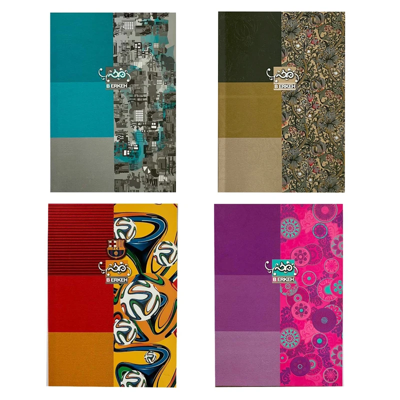 دفتر زبان 100 برگ برکه کد 6100 مجموعه 4 عددی