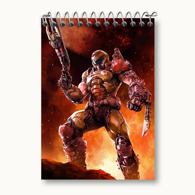 دفتر یادداشت 50 برگ خندالو مدل بازی رستاخیز (Doom) کد 31398