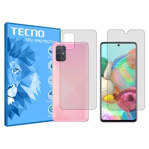 HyGEL tecno clear screen protector suitable for Samsung Galaxy A71 mobile phone along with back protector
