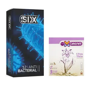  کاندوم سیکس مدل Anti Bacterial بسته 12 عددی به همراه کاندوم ایکس دریم مدل Ultra Thin بسته 3 عددی 