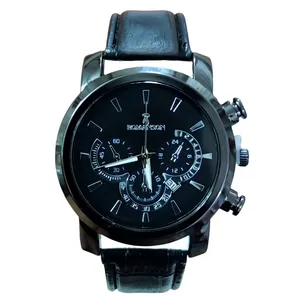 ساعت مچی عقربه‌ای مردانه مدل تک موتور تقویم دار بند چرمی طرح کوکو