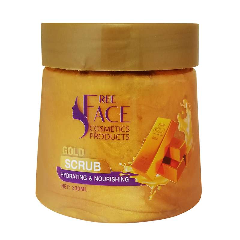 اسکراب لایه بردار فری فیس مدل Gold حجم 330 میلی لیتر